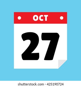 calendar icon flat October 27