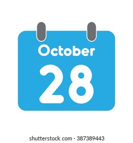 calendar icon flat October 28