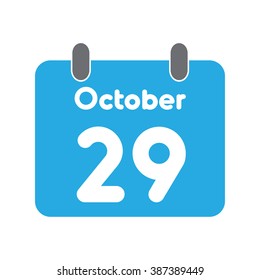 calendar icon flat October 29