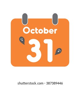 calendar icon flat October 31