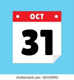 calendar icon flat October 31