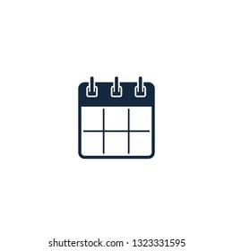 Calendar Icon. Flat Calendar on the wall. Vector isolated illustration.