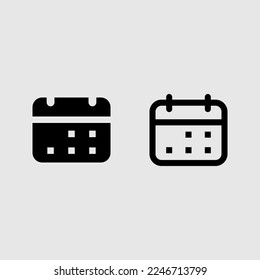 ilustración vectorial aislada de iconos de calendario