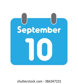 calendar icon flat September 10