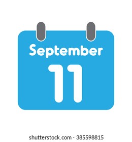 calendar icon flat September 11