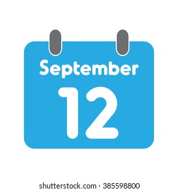calendar icon flat September 12