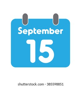 calendar icon flat September 15