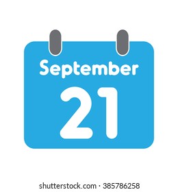 calendar icon flat September 21