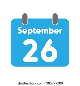 calendar icon flat September 26