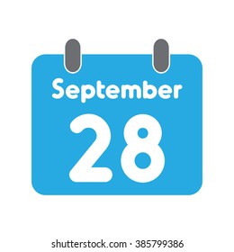 calendar icon flat September 28