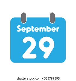 calendar icon flat September 29