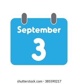 calendar icon flat September 3