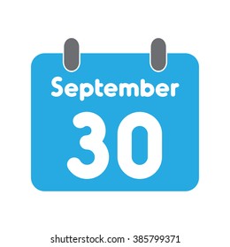 calendar icon flat September 30