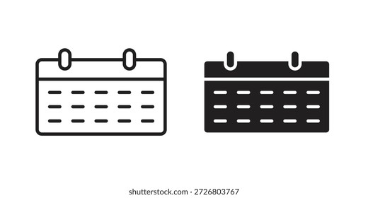 Icono de calendario icono plano simple. Versión Liner - Vector de stock.