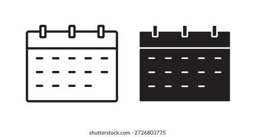 Icono de calendario icono plano simple. Versión Liner - Vector de stock.