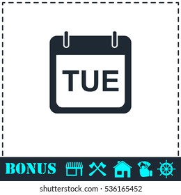 Calendar icon flat. Simple vector symbol and bonus icon