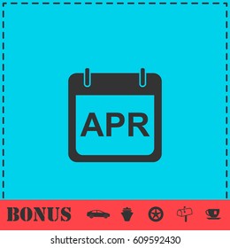 Calendar icon flat. Simple vector symbol and bonus icon