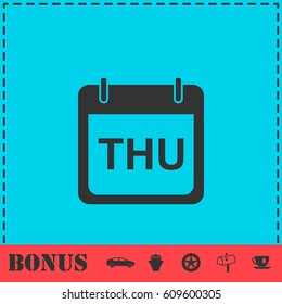 Calendar icon flat. Simple vector symbol and bonus icon