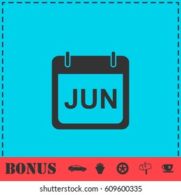 Calendar icon flat. Simple vector symbol and bonus icon