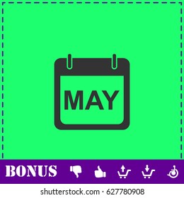 Calendar icon flat. Simple vector symbol and bonus icon