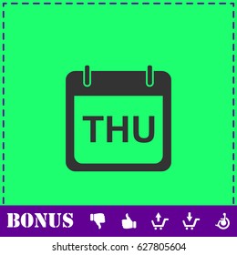 Calendar icon flat. Simple vector symbol and bonus icon