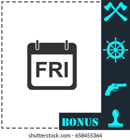 Calendar icon flat. Simple vector symbol and bonus icon