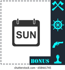 Calendar icon flat. Simple vector symbol and bonus icon