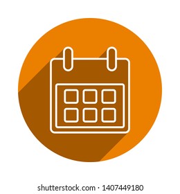 Calendar Icon in flat style. Appointment schedule symbol. Event planner illustration for web and mobile UI.