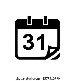 Icono de calendario estilo plano aislado en segundo plano. Símbolo de signo de icono de calendario para diseño de sitio web y aplicación.