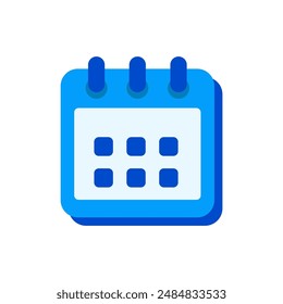 Calendar icon with flat style. Simple calendar vector illustration 