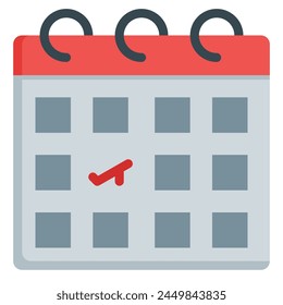calendar icon flat style, suitable for web and mobile app.
