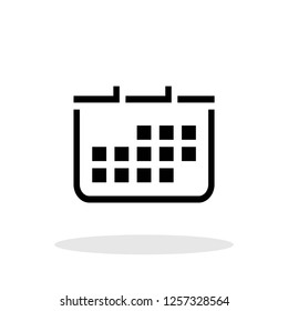 Calendar icon in flat style. Calendar symbol for your web site design, logo, app, UI Vector EPS 10.