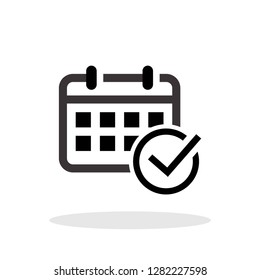 Calendar icon in flat style. Calendar symbol for your web site design, logo, app, UI Vector EPS 10.