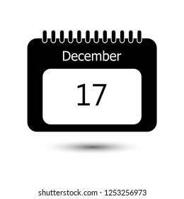 Calendar icon in flat style. Vector