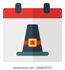 Calendar icon in flat style. Vector illustration, suitable for logo, web, graphic design, illustration, sticker, books, etc