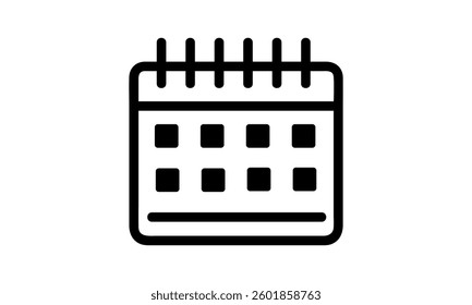 Calendar icon flat style vector illustration.