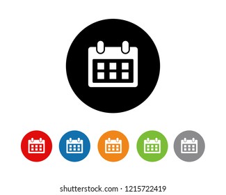 calendar icon flat symbol vector