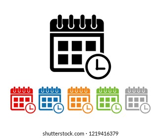 calendar icon flat symbol vector