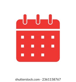 Calendar Icon. Calendar Flat Icon Symbol Vector Illustration