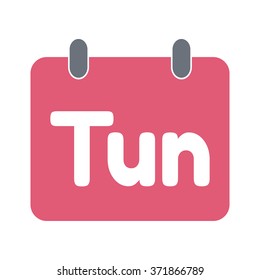 calendar icon flat tuesday