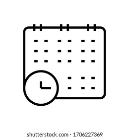Calendar icon. Flat vector graphic in white background.