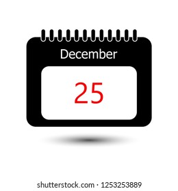 Calendar icon flat. Vector illustration