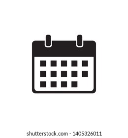 Calendar Icon Flat Vector Illustration