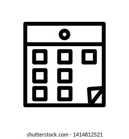Calendar Icon Flat Vector Illustration - Vector