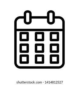 Calendar Icon Flat Vector Illustration - Vector