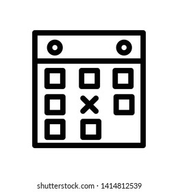 Calendar Icon Flat Vector Illustration - Vector