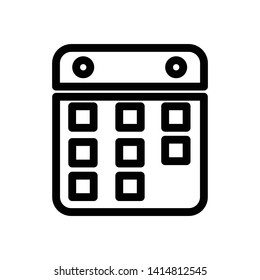 Calendar Icon Flat Vector Illustration - Vector