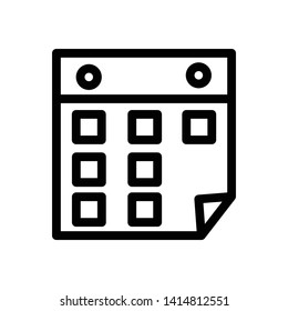 Calendar Icon Flat Vector Illustration - Vector