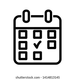 Calendar Icon Flat Vector Illustration - Vector