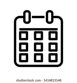 Calendar Icon Flat Vector Illustration - Vector